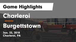 Charleroi  vs Burgettstown  Game Highlights - Jan. 23, 2018