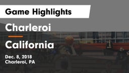 Charleroi  vs California  Game Highlights - Dec. 8, 2018