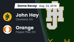 Recap: John Hay  vs. Orange  2018