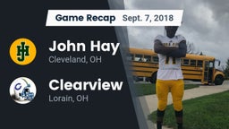 Recap: John Hay  vs. Clearview  2018