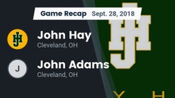 Recap: John Hay  vs. John Adams  2018