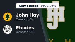 Recap: John Hay  vs. Rhodes  2018