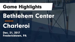 Bethlehem Center  vs Charleroi  Game Highlights - Dec. 21, 2017