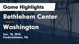 Bethlehem Center  vs Washington  Game Highlights - Jan. 18, 2018
