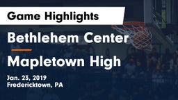 Bethlehem Center  vs Mapletown High Game Highlights - Jan. 23, 2019