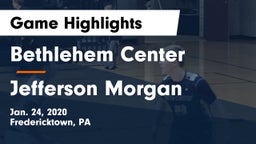 Bethlehem Center  vs Jefferson Morgan Game Highlights - Jan. 24, 2020