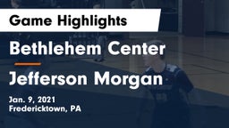 Bethlehem Center  vs Jefferson Morgan Game Highlights - Jan. 9, 2021