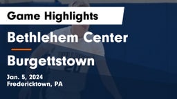 Bethlehem Center  vs Burgettstown  Game Highlights - Jan. 5, 2024