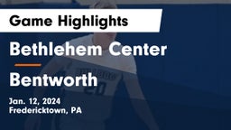 Bethlehem Center  vs Bentworth  Game Highlights - Jan. 12, 2024