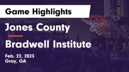 Jones County  vs Bradwell Institute Game Highlights - Feb. 22, 2023