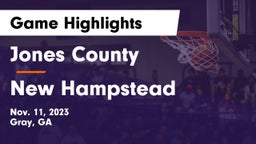 Jones County  vs New Hampstead  Game Highlights - Nov. 11, 2023