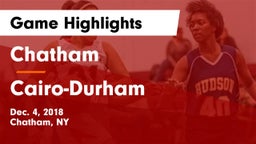 Chatham  vs Cairo-Durham  Game Highlights - Dec. 4, 2018