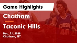 Chatham  vs Taconic Hills  Game Highlights - Dec. 21, 2018