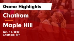 Chatham  vs Maple Hill Game Highlights - Jan. 11, 2019
