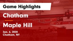 Chatham  vs Maple Hill Game Highlights - Jan. 6, 2020