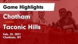 Chatham  vs Taconic Hills Game Highlights - Feb. 23, 2021