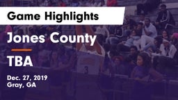 Jones County  vs TBA Game Highlights - Dec. 27, 2019