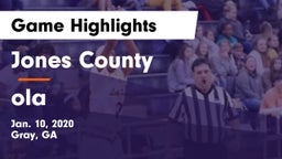 Jones County  vs ola Game Highlights - Jan. 10, 2020