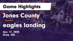 Jones County  vs eagles landing Game Highlights - Jan. 17, 2020