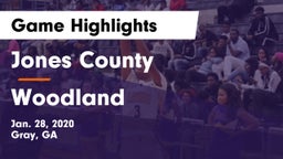 Jones County  vs Woodland  Game Highlights - Jan. 28, 2020