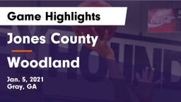 Jones County  vs Woodland  Game Highlights - Jan. 5, 2021