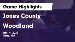 Jones County  vs Woodland  Game Highlights - Jan. 4, 2022