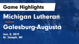Michigan Lutheran  vs Galesburg-Augusta  Game Highlights - Jan. 8, 2019