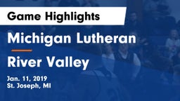 Michigan Lutheran  vs River Valley  Game Highlights - Jan. 11, 2019