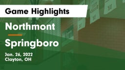 Northmont  vs Springboro  Game Highlights - Jan. 26, 2022