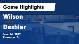 Wilson  vs Deshler  Game Highlights - Jan. 14, 2019
