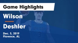 Wilson  vs Deshler Game Highlights - Dec. 3, 2019