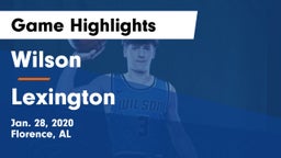Wilson  vs Lexington  Game Highlights - Jan. 28, 2020