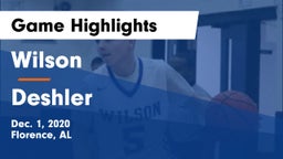 Wilson  vs Deshler  Game Highlights - Dec. 1, 2020