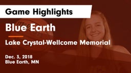 Blue Earth  vs Lake Crystal-Wellcome Memorial  Game Highlights - Dec. 3, 2018