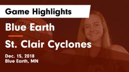 Blue Earth  vs St. Clair Cyclones Game Highlights - Dec. 15, 2018
