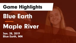 Blue Earth  vs Maple River Game Highlights - Jan. 28, 2019