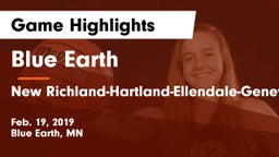 Blue Earth  vs New Richland-Hartland-Ellendale-Geneva  Game Highlights - Feb. 19, 2019