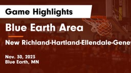 Blue Earth Area  vs New Richland-Hartland-Ellendale-Geneva  Game Highlights - Nov. 30, 2023