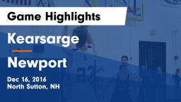 Kearsarge  vs Newport  Game Highlights - Dec 16, 2016