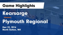 Kearsarge  vs Plymouth Regional  Game Highlights - Dec 22, 2016