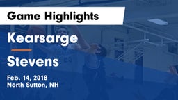 Kearsarge  vs Stevens  Game Highlights - Feb. 14, 2018