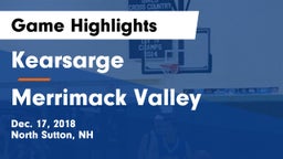 Kearsarge  vs Merrimack Valley Game Highlights - Dec. 17, 2018