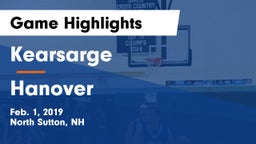 Kearsarge  vs Hanover  Game Highlights - Feb. 1, 2019