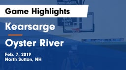 Kearsarge  vs Oyster River  Game Highlights - Feb. 7, 2019