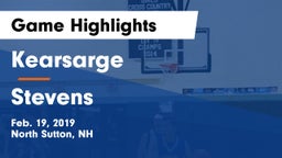 Kearsarge  vs Stevens  Game Highlights - Feb. 19, 2019
