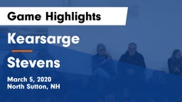 Kearsarge  vs Stevens  Game Highlights - March 5, 2020