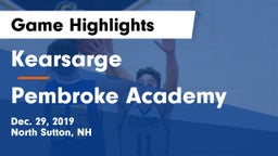 Kearsarge  vs Pembroke Academy Game Highlights - Dec. 29, 2019