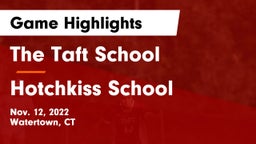 The Taft School vs Hotchkiss School Game Highlights - Nov. 12, 2022