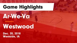 Ar-We-Va  vs Westwood  Game Highlights - Dec. 20, 2018