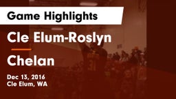 Cle Elum-Roslyn  vs Chelan  Game Highlights - Dec 13, 2016